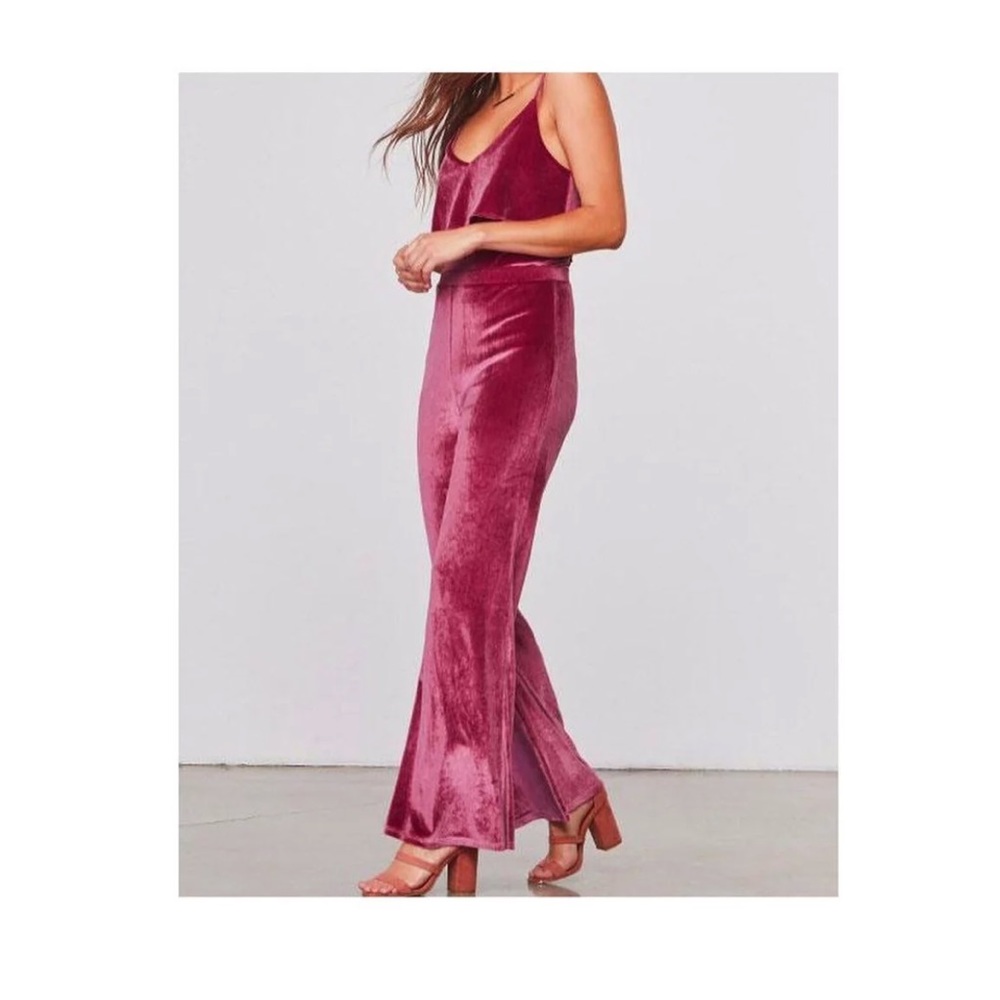 BB Dakota Fig Velvet Jumpsuit